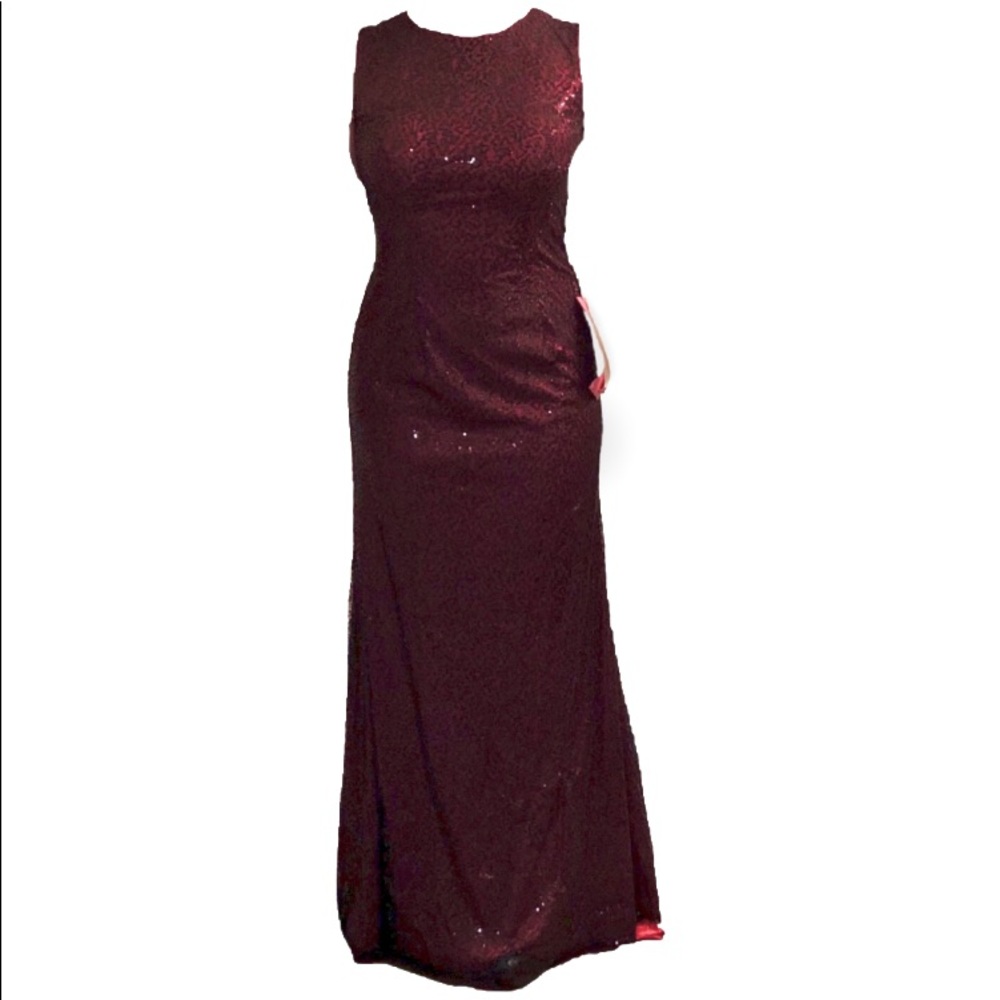 Sparkly Red & Black Prom Dress